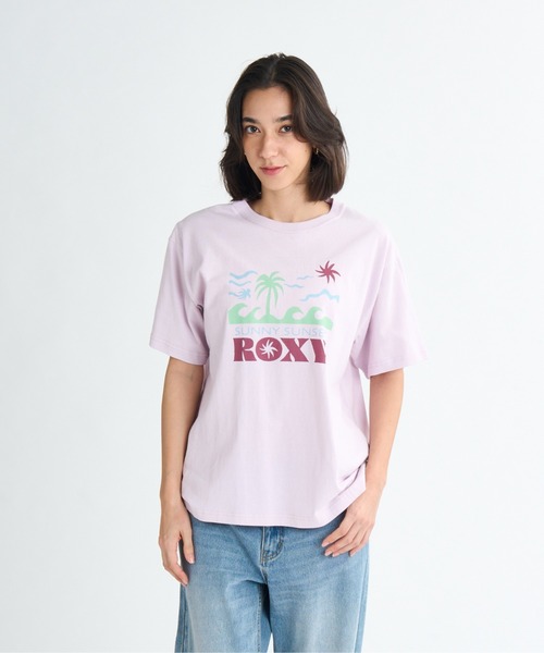 ROXY(ロキシー)の「SUNNY SUNSET TEE /ロキシーフロントプリント半袖Tシャツ(Tシャツ/カットソー・レディース・ミント/ピンク/ホワイト・X-LARGE/MEDIUM/LARGE)」の2枚目の写真