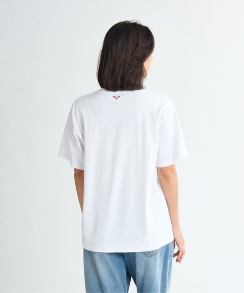 ROXY(ロキシー)の「SUNNY SUNSET TEE /ロキシーフロントプリント半袖Tシャツ(Tシャツ/カットソー・レディース・ミント/ピンク/ホワイト・X-LARGE/MEDIUM/LARGE)」の4枚目の写真