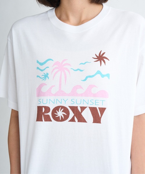 ROXY(ロキシー)の「SUNNY SUNSET TEE /ロキシーフロントプリント半袖Tシャツ(Tシャツ/カットソー・レディース・ミント/ピンク/ホワイト・X-LARGE/MEDIUM/LARGE)」の9枚目の写真