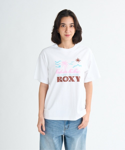 ROXY(ロキシー)の「SUNNY SUNSET TEE /ロキシーフロントプリント半袖Tシャツ(Tシャツ/カットソー・レディース・ミント/ピンク/ホワイト・X-LARGE/MEDIUM/LARGE)」の7枚目の写真