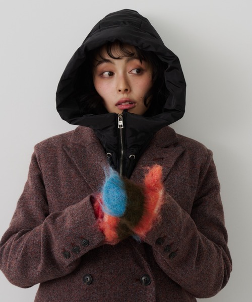 Unitage（ユニテージ）の「中綿フードウォーマー（ネックウォーマー/スヌード・レディース・ブラック・FREE）」の7枚目の写真