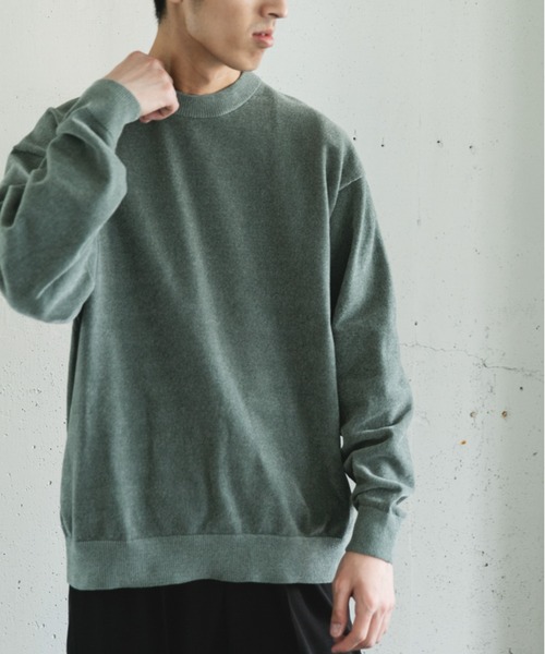 URBAN RESEARCH DOORS（アーバンリサーチドアーズ）の「モールニットプルオーバー（ニット/セーター・メンズ・チャコールグレー/グリーン/ライトベージュ・LARGE/MEDIUM）」の3枚目の写真