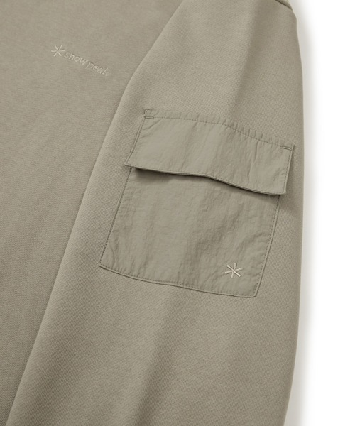 Snow Peak（スノーピーク）の「SnowPeak / Land Pocket Hood T-Shirt ランドポケットフードTシャツ 海外限定（パーカー・メンズ・ライトベージュ/ブラック/カーキ・M/L/XL）」の18枚目の写真