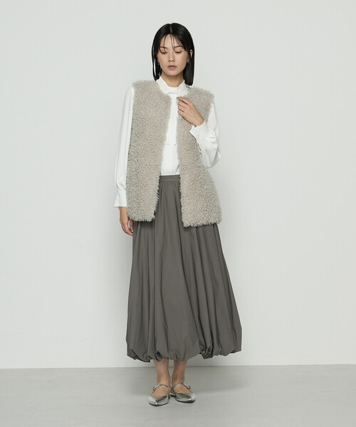 K.T KIYOKO TAKASE（キヨコタカセ）の「エアリータフタ バルーンスカート（スカート・レディース・ブラック/ベージュ/カーキ・11号/9号/7号）」の12枚目の写真