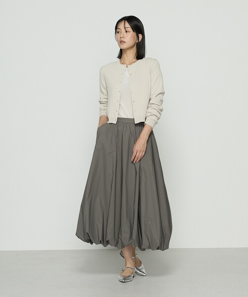 K.T KIYOKO TAKASE（キヨコタカセ）の「エアリータフタ バルーンスカート（スカート・レディース・ブラック/ベージュ/カーキ・11号/9号/7号）」の14枚目の写真