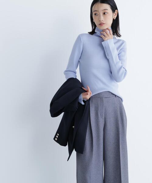 NATURAL BEAUTY BASIC(ナチュラルビューティーベーシック)の「◇【Oggi掲載】ベーシックタートルネックニット(ニット/セーター・レディース・ダークブラウン/レッド/ネイビー/ブルー・FREE)」の3枚目の写真