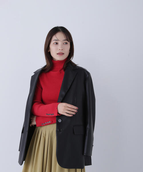 NATURAL BEAUTY BASIC（ナチュラルビューティーベーシック）の「◇【Oggi掲載】ベーシックタートルネックニット（ニット/セーター・レディース・ダークブラウン/レッド/ネイビー/ブルー・FREE）」の12枚目の写真