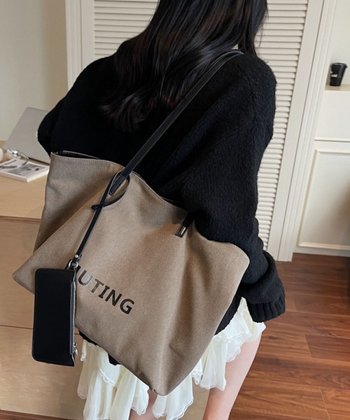 meJane（ミージェーン）の「ポーチ付き ロゴキャンバストートバック（トートバッグ・レディース・アッシュブラウン/ブラック・FREE）」の11枚目の写真