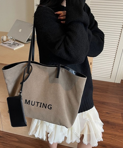 meJane（ミージェーン）の「ポーチ付き ロゴキャンバストートバック（トートバッグ・レディース・アッシュブラウン/ブラック・FREE）」の10枚目の写真