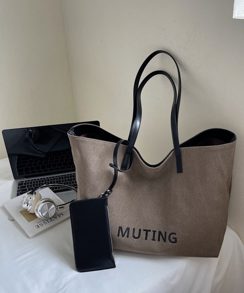 meJane（ミージェーン）の「ポーチ付き ロゴキャンバストートバック（トートバッグ・レディース・アッシュブラウン/ブラック・FREE）」の14枚目の写真