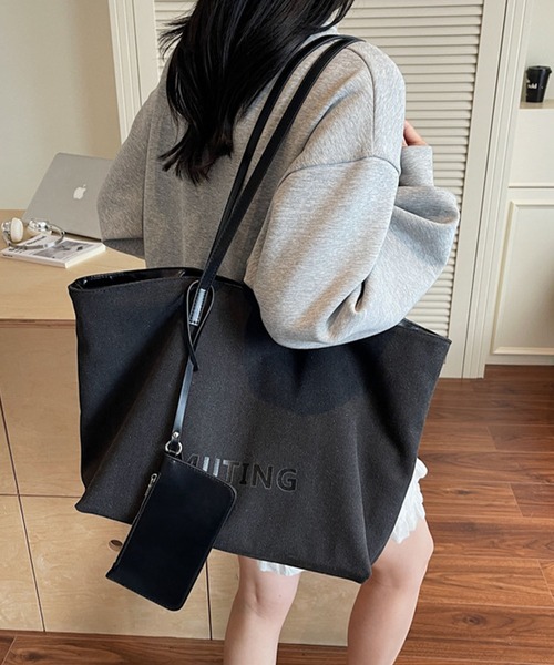 meJane（ミージェーン）の「ポーチ付き ロゴキャンバストートバック（トートバッグ・レディース・アッシュブラウン/ブラック・FREE）」の8枚目の写真