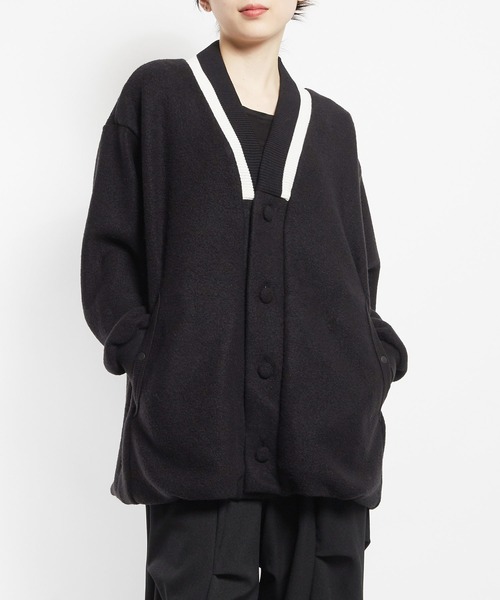gomme(ゴム)の「モッサジャージ バルーンカーディガン(カーディガン/ボレロ・レディース・チャコールグレー/ブラック・MEDIUM)」の2枚目の写真