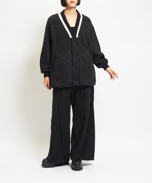 gomme(ゴム)の「モッサジャージ バルーンカーディガン(カーディガン/ボレロ・レディース・チャコールグレー/ブラック・MEDIUM)」の6枚目の写真