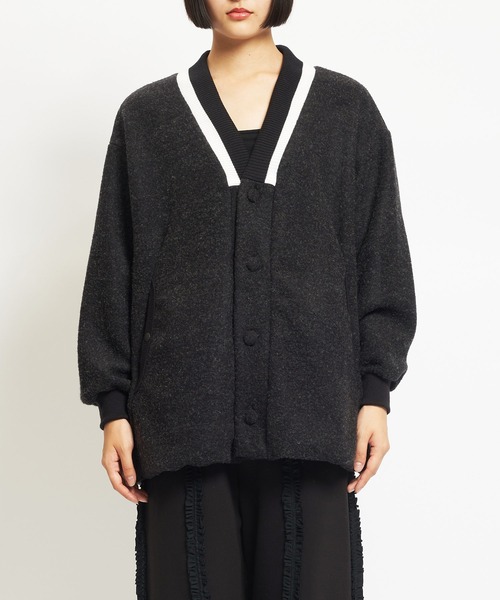gomme(ゴム)の「モッサジャージ バルーンカーディガン(カーディガン/ボレロ・レディース・チャコールグレー/ブラック・MEDIUM)」の11枚目の写真