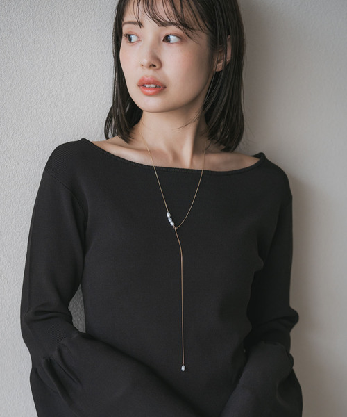 Noble（ノーブル）の「《追加》MIHOKO SAKAI/ミホコサカイ 3パールスライドネックレス（ネックレス・レディース・ホワイト・FREE）」の3枚目の写真