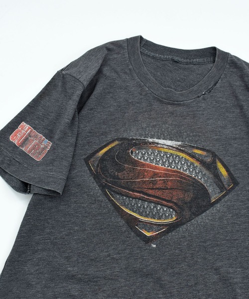 LABORATORY R(ラボラトリーアール)の「【USED】90’s “SUPER MAN/NATIONAL GUARD” ロゴ Tシャツ(Tシャツ/カットソー・メンズ・ブラック・SMALL)」の2枚目の写真
