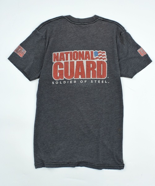 LABORATORY R(ラボラトリーアール)の「【USED】90’s “SUPER MAN/NATIONAL GUARD” ロゴ Tシャツ(Tシャツ/カットソー・メンズ・ブラック・SMALL)」の6枚目の写真
