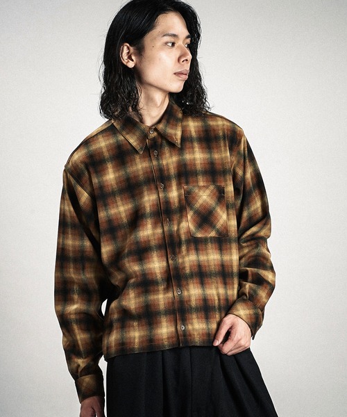 NO ID.(ノーアイディ)の「【NO ID.】Nel Check Shirt Blouson / ネル チェック シャツ ブルゾン(ブルゾン・メンズ・サックスブルー/ピンク/マスタード・ONE SIZE)」の21枚目の写真