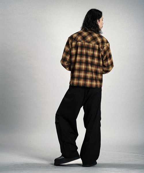 NO ID.(ノーアイディ)の「【NO ID.】Nel Check Shirt Blouson / ネル チェック シャツ ブルゾン(ブルゾン・メンズ・サックスブルー/ピンク/マスタード・ONE SIZE)」の18枚目の写真