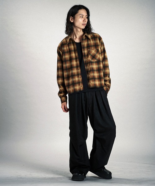 NO ID.(ノーアイディ)の「【NO ID.】Nel Check Shirt Blouson / ネル チェック シャツ ブルゾン(ブルゾン・メンズ・サックスブルー/ピンク/マスタード・ONE SIZE)」の20枚目の写真