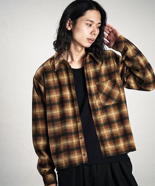 NO ID.(ノーアイディ)の「【NO ID.】Nel Check Shirt Blouson / ネル チェック シャツ ブルゾン(ブルゾン・メンズ・サックスブルー/ピンク/マスタード・ONE SIZE)」の12枚目の写真