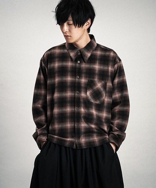 NO ID.(ノーアイディ)の「【NO ID.】Nel Check Shirt Blouson / ネル チェック シャツ ブルゾン(ブルゾン・メンズ・サックスブルー/ピンク/マスタード・ONE SIZE)」の14枚目の写真