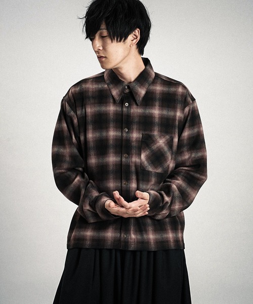 NO ID.(ノーアイディ)の「【NO ID.】Nel Check Shirt Blouson / ネル チェック シャツ ブルゾン(ブルゾン・メンズ・サックスブルー/ピンク/マスタード・ONE SIZE)」の16枚目の写真