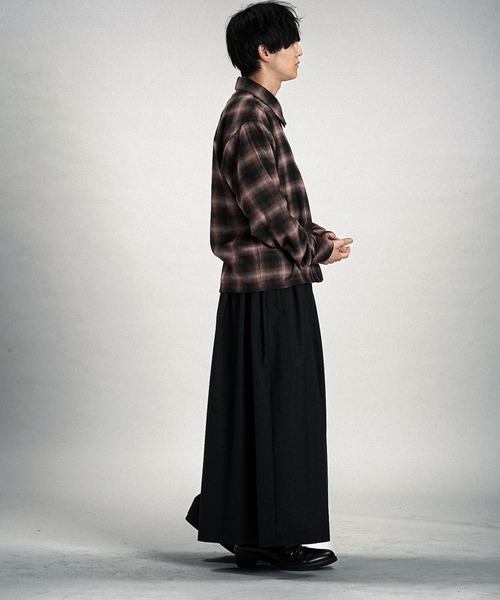 NO ID.(ノーアイディ)の「【NO ID.】Nel Check Shirt Blouson / ネル チェック シャツ ブルゾン(ブルゾン・メンズ・サックスブルー/ピンク/マスタード・ONE SIZE)」の17枚目の写真