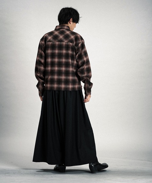 NO ID.(ノーアイディ)の「【NO ID.】Nel Check Shirt Blouson / ネル チェック シャツ ブルゾン(ブルゾン・メンズ・サックスブルー/ピンク/マスタード・ONE SIZE)」の6枚目の写真