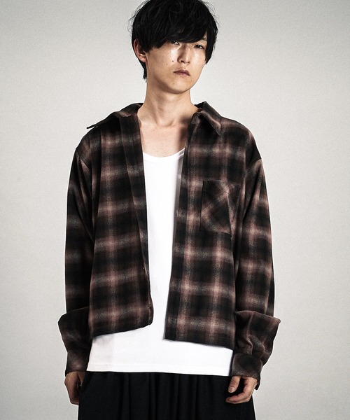 NO ID.(ノーアイディ)の「【NO ID.】Nel Check Shirt Blouson / ネル チェック シャツ ブルゾン(ブルゾン・メンズ・サックスブルー/ピンク/マスタード・ONE SIZE)」の9枚目の写真