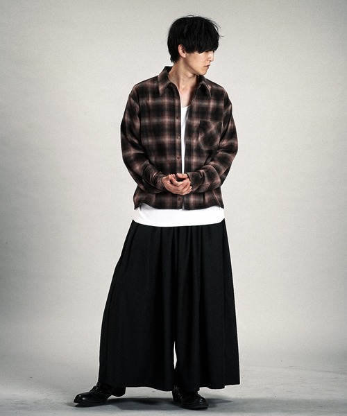 NO ID.(ノーアイディ)の「【NO ID.】Nel Check Shirt Blouson / ネル チェック シャツ ブルゾン(ブルゾン・メンズ・サックスブルー/ピンク/マスタード・ONE SIZE)」の11枚目の写真