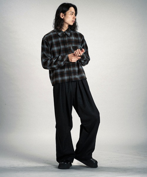 NO ID.(ノーアイディ)の「【NO ID.】Nel Check Shirt Blouson / ネル チェック シャツ ブルゾン(ブルゾン・メンズ・サックスブルー/ピンク/マスタード・ONE SIZE)」の5枚目の写真