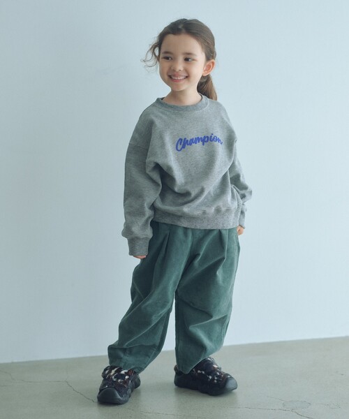 green label relaxing（グリーンレーベルリラクシング）の「コーデュロイ カーブパンツ / キッズ  100cm-160cm ストレッチ（その他パンツ・キッズ・ケリーグリーン/ダークオレンジ/ナチュラル・160cm/100cm/110cm/120cm/150cm/130cm/140cm）」の2枚目の写真
