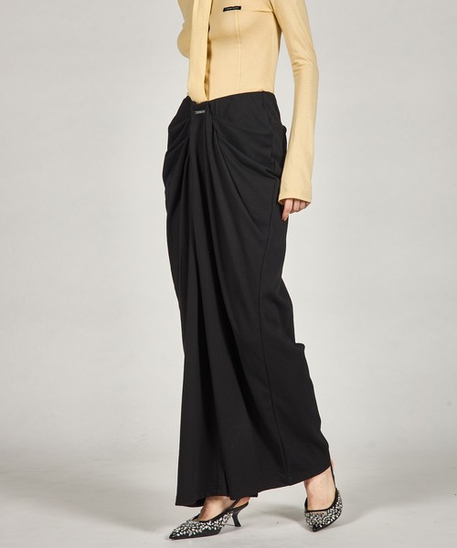 PRANK PROJECT（プランクプロジェクト）の「ドレープフロントスウェットパンツ / Drape Front Sweat Pants（スウェットパンツ・レディース・イエロー/チャコールグレー/ブラック・34/36/38）」の11枚目の写真