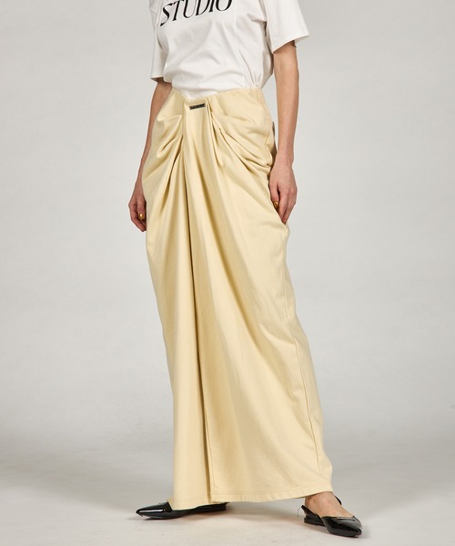 PRANK PROJECT（プランクプロジェクト）の「ドレープフロントスウェットパンツ / Drape Front Sweat Pants（スウェットパンツ・レディース・イエロー/チャコールグレー/ブラック・34/36/38）」の19枚目の写真