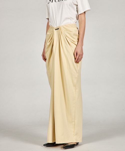 PRANK PROJECT（プランクプロジェクト）の「ドレープフロントスウェットパンツ / Drape Front Sweat Pants（スウェットパンツ・レディース・イエロー/チャコールグレー/ブラック・34/36/38）」の17枚目の写真