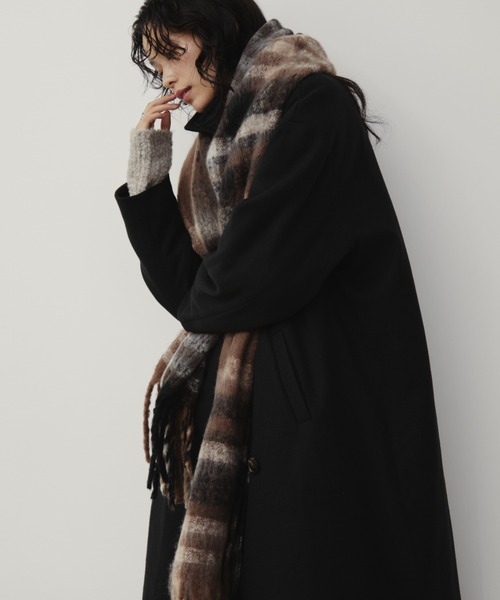 Aunt Marie's(アントマリーズ)の「チェックボリュームマフラー(マフラー・レディース・ブラック/ブラウン/ブルー・FREE)」の12枚目の写真