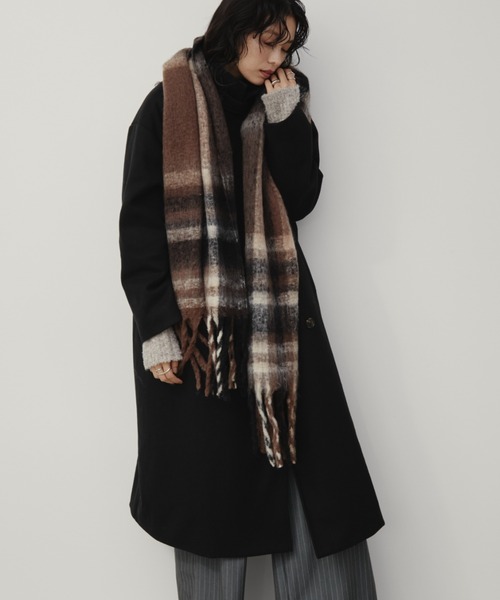 Aunt Marie's(アントマリーズ)の「チェックボリュームマフラー(マフラー・レディース・ブラック/ブラウン/ブルー・FREE)」の14枚目の写真