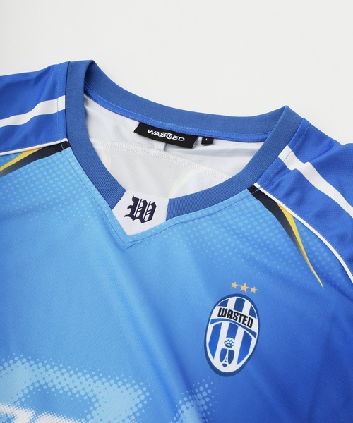 WASTED PARIS(ウェイステッドパリス)の「WASTED PARIS AMBROSIANA FOOTBALL JERSEY(Tシャツ/カットソー・メンズ・ブルー・L)」の3枚目の写真