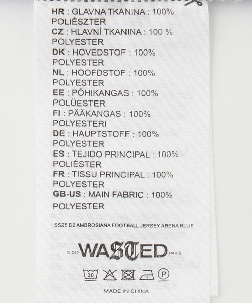 WASTED PARIS(ウェイステッドパリス)の「WASTED PARIS AMBROSIANA FOOTBALL JERSEY(Tシャツ/カットソー・メンズ・ブルー・L)」の9枚目の写真