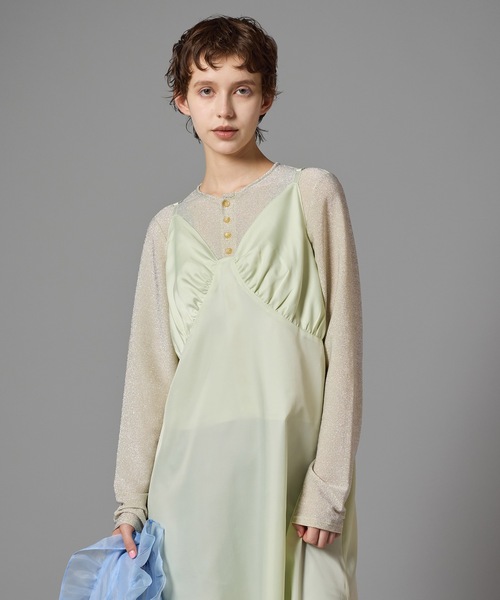 NON TOKYO(ノントーキョー)の「GLITTER CARDIGAN(カーディガン/ボレロ・レディース・グリーン/シルバー/ピンク・1/2)」の3枚目の写真