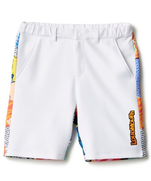 Loudmouth（ラウドマウス）の「LOUDMOUTH ラウドマウス ゴルフウェア  ワンポイント ロゴ UVカット 総柄 ダンボールニット ショートパンツ（その他パンツ・メンズ・ブラック/ネイビー/ホワイト・3L/LL/M/L/4L）」の4枚目の写真