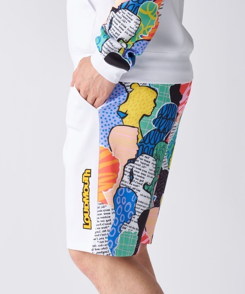 Loudmouth（ラウドマウス）の「LOUDMOUTH ラウドマウス ゴルフウェア  ワンポイント ロゴ UVカット 総柄 ダンボールニット ショートパンツ（その他パンツ・メンズ・ブラック/ネイビー/ホワイト・3L/LL/M/L/4L）」の5枚目の写真