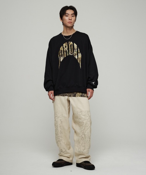 JORDAN BRAND(ジョーダンブランド)の「ジョーダン ブルックリン メンズ フレンチテリー リアルツリー クルーネック スウェットシャツ / Jordan Brooklyn Men's French Terry Realtree Crew-neck Sweatshirt IM6304-010 Black(スウェット・メンズ・ブラック・S/2XL/L/XL/M)」の5枚目の写真