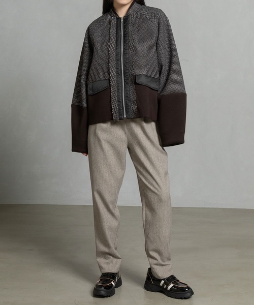 セール】ツイードコンビネーションブルゾン（ブルゾン）｜MARECHAL