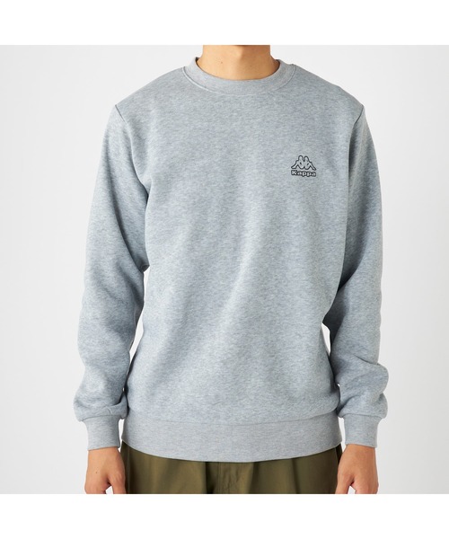 Kappa(カッパ)の「Kappa カッパ 軽量 裏起毛 クルーネック スウェット トレーナー(スウェット・メンズ・杢グレー/ネイビー/グリーン・M/L/LL)」の11枚目の写真
