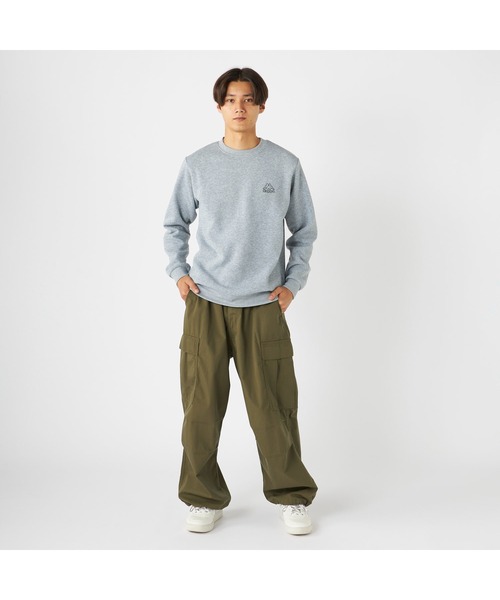 Kappa(カッパ)の「Kappa カッパ 軽量 裏起毛 クルーネック スウェット トレーナー(スウェット・メンズ・杢グレー/ネイビー/グリーン・M/L/LL)」の10枚目の写真