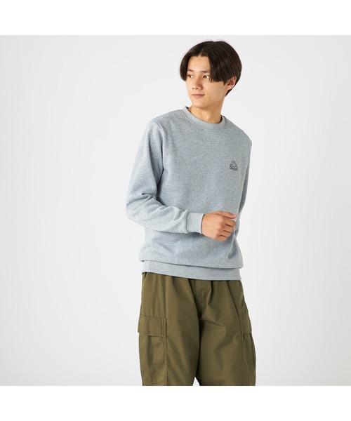 Kappa(カッパ)の「Kappa カッパ 軽量 裏起毛 クルーネック スウェット トレーナー(スウェット・メンズ・杢グレー/ネイビー/グリーン・M/L/LL)」の6枚目の写真