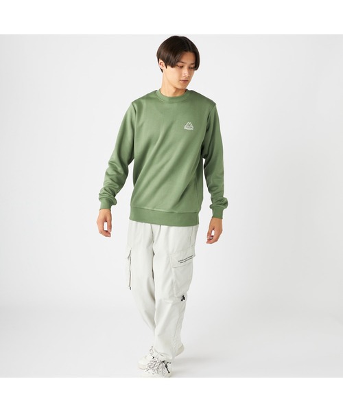 Kappa(カッパ)の「Kappa カッパ 軽量 裏起毛 クルーネック スウェット トレーナー(スウェット・メンズ・杢グレー/ネイビー/グリーン・M/L/LL)」の17枚目の写真