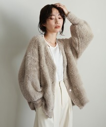 select MOCA Et | 【Et】Shaggy V-Neck Volume Cardigan(カーディガン/ボレロ)
